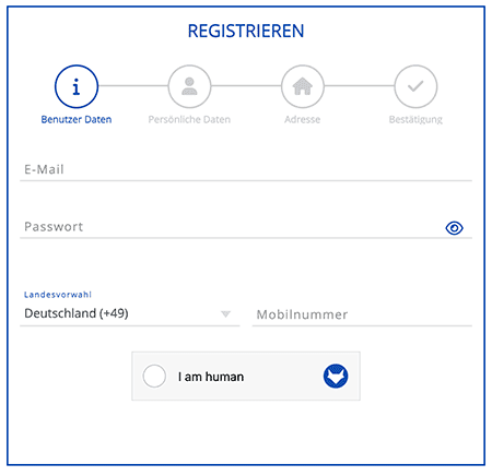 LowePlay registratiestappen